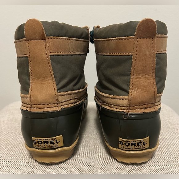 Sorel Kauffman Canada Women’s Green & Brown Rubber Boots - Size 10 Great Cond - Picture 4 of 9